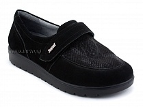 231115 Сурсил-Орто (Sursil-Ortho), туфли для взрослых, черные, кожа, стрейч ткань, полнота 6 в Краснодаре