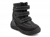 А43-038 Сурсил (Sursil-Ortho), ботинки детские ортопедические с высоким берцем, зимние, натуральный мех, кожа, текстиль, черный в Краснодаре
