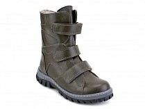 207з (31-40) Аквелла (Akwella), ботинки зимние ортопедические с высоким берцем, натуральная шерсть, кожа, тёмно-зелёный в Краснодаре