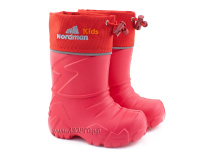 129110-02 Нордман Кидс (Nordman Kids), сапоги резиновые детские eva со съемным меховым вкладышем, красный в Краснодаре