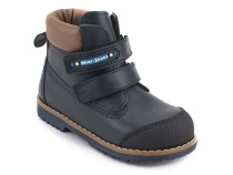 505-MSС (23-25)  Минишуз (Minishoes), ботинки ортопедические профилактические, демисезонные неутепленные, кожа, темно-синий в Краснодаре