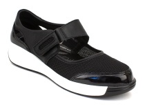 K231-R-GD-07-A (36-41) Кумфо (Kumfo) туфли для взрослых, текстиль, кожа, черный в Краснодаре