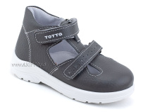 0228-821 Тотто (Totto), туфли детские ортопедические профилактические, кожа, серый в Краснодаре