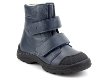 338-712 Тотто (Totto), ботинки детские утепленные ортопедические профилактические, кожа, синий в Краснодаре
