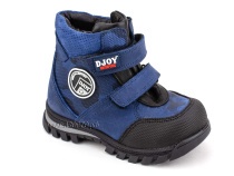 031-600-013-05-240 (21-25) Джойшуз (Djoyshoes) ботинки детские зимние ортопедические профилактические, натуральный мех, кожа, темно-синий, милитари в Краснодаре