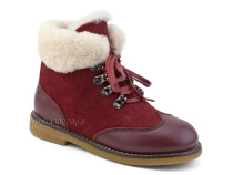 А44-071-3 Сурсил (Sursil-Ortho), ботинки детские ортопедические профилактичские, зимние, натуральный мех, замша, кожа, бордовый в Краснодаре