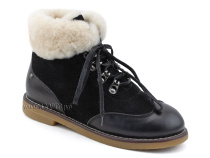 А44-071-2 Сурсил (Sursil-Ortho), ботинки детские ортопедические профилактичские, зимние, натуральный мех, замша, кожа, черный в Краснодаре