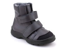 338-721 Тотто (Totto), ботинки детские утепленные ортопедические профилактические, кожа, серый. в Краснодаре