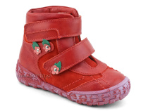 238-196,186 Тотто (Totto), ботинки демисезонные утепленные, байка,  кожа,нубук,  красный, в Краснодаре