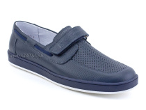 30025-712 Тотто (Totto), туфли школьные ортопедические профилактические, кожа, синий в Краснодаре