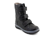 207ч (26-30) Аквелла (Akwella), ботинки зимние ортопедические с высоким берцем, натуральная шерсть, кожа, черный в Краснодаре