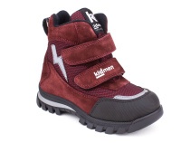 5008-25 (26-30) Кидмен (Kidmen), ботинки ортопедические профилактические, демисезонные утепленные, мембрана, нубук, байка, бордовый в Краснодаре
