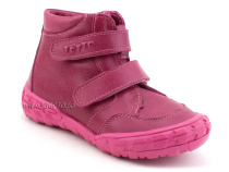 201-267 Тотто (Totto), ботинки демисезонние детские профилактические на байке, кожа, фуксия. в Краснодаре